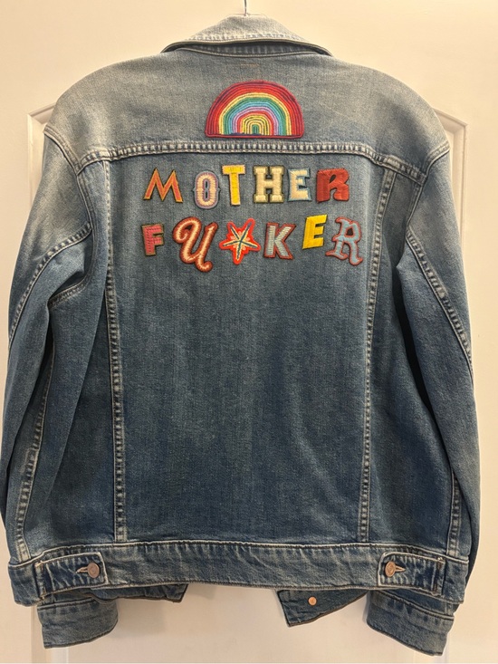 MOTHER Jackets & Blazers - MOTHER Denim Embroidered Mother F*cker Patch Denim Jacket